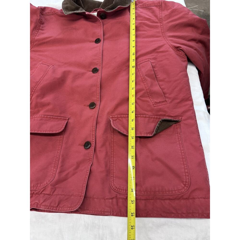 Vintage LL Bean Jacket Womens Red Canvas Quilt Barn Chore Corduroy 0WY29 sizeXL - Picture 14 of 16